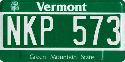 VT license plate NKP573