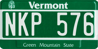 VT license plate NKP576