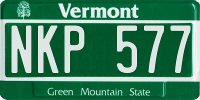 VT license plate NKP577