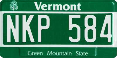 VT license plate NKP584