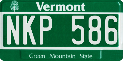 VT license plate NKP586
