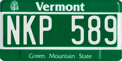 VT license plate NKP589
