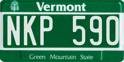 VT license plate NKP590