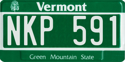 VT license plate NKP591