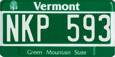 VT license plate NKP593