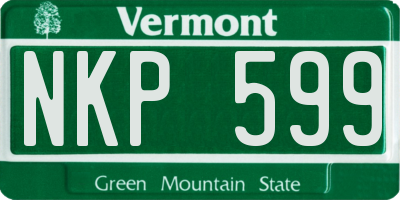 VT license plate NKP599