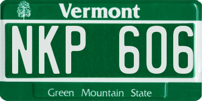 VT license plate NKP606