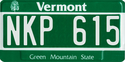 VT license plate NKP615