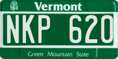 VT license plate NKP620