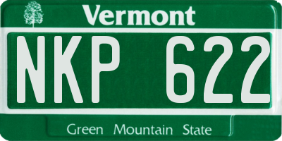 VT license plate NKP622
