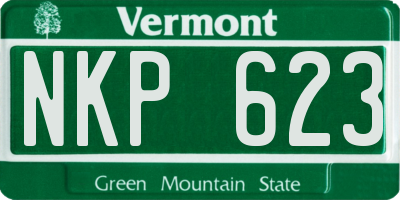 VT license plate NKP623