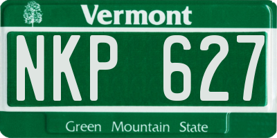 VT license plate NKP627