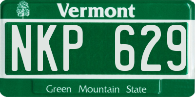 VT license plate NKP629
