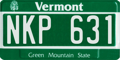 VT license plate NKP631