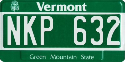 VT license plate NKP632
