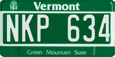 VT license plate NKP634