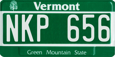 VT license plate NKP656