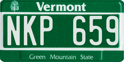 VT license plate NKP659