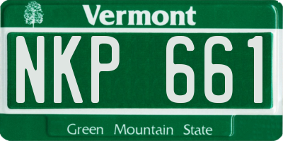 VT license plate NKP661
