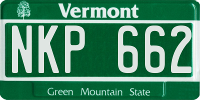 VT license plate NKP662
