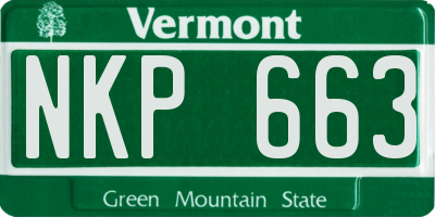 VT license plate NKP663