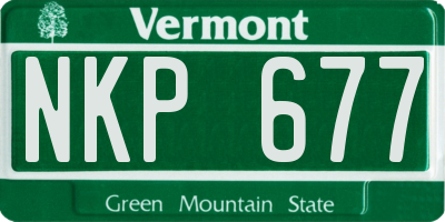 VT license plate NKP677