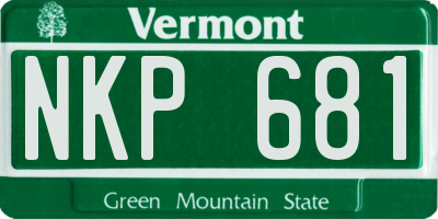 VT license plate NKP681