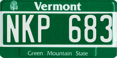VT license plate NKP683