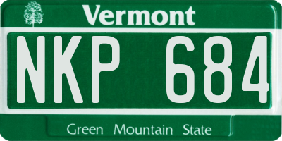 VT license plate NKP684