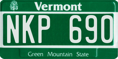 VT license plate NKP690