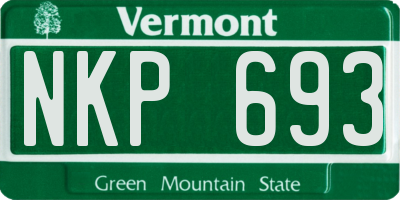 VT license plate NKP693