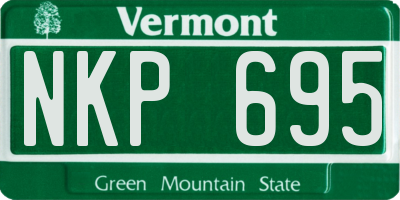 VT license plate NKP695