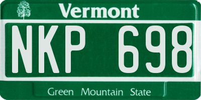 VT license plate NKP698