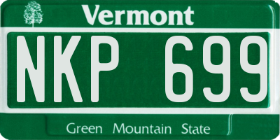 VT license plate NKP699