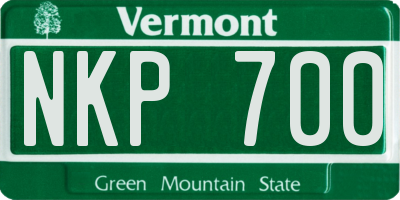 VT license plate NKP700