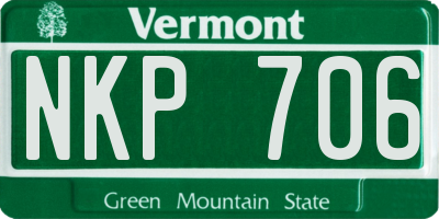 VT license plate NKP706
