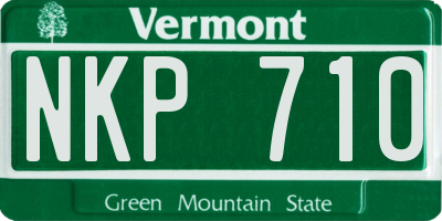 VT license plate NKP710