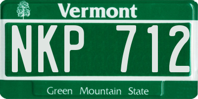 VT license plate NKP712