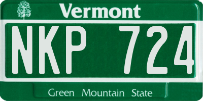 VT license plate NKP724