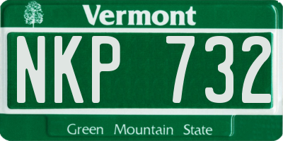 VT license plate NKP732