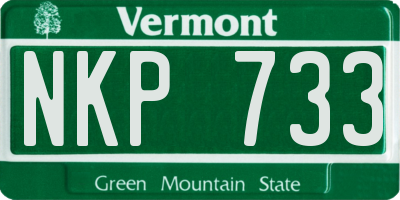 VT license plate NKP733