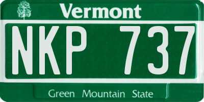 VT license plate NKP737