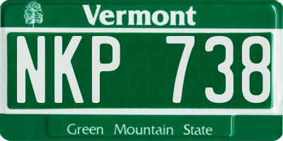 VT license plate NKP738