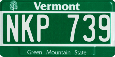 VT license plate NKP739