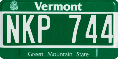 VT license plate NKP744