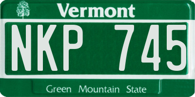 VT license plate NKP745