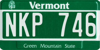 VT license plate NKP746