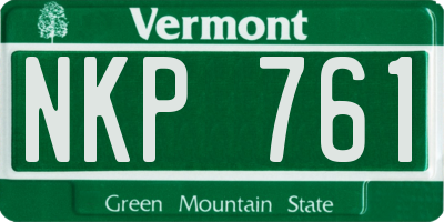 VT license plate NKP761