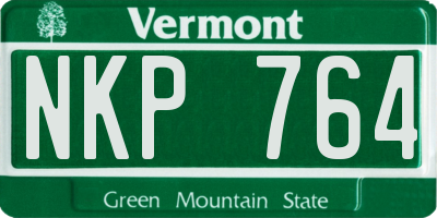 VT license plate NKP764