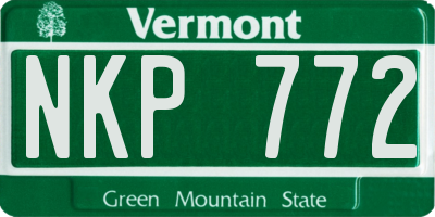 VT license plate NKP772